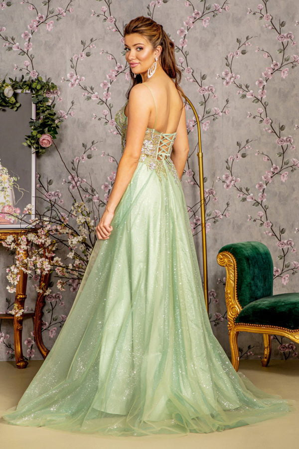 Sweetheart Chiffon Long Dress with Beaded Bodice – Averonix Forge